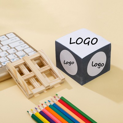 Customized 800 Sheets Non-Adhesive Note Cubes With Wooden Pallet