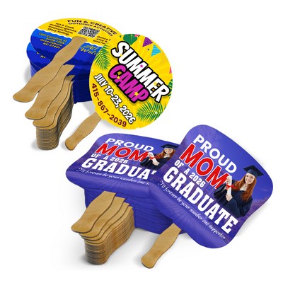 Full Color Mini Hand Fans - 16 pt