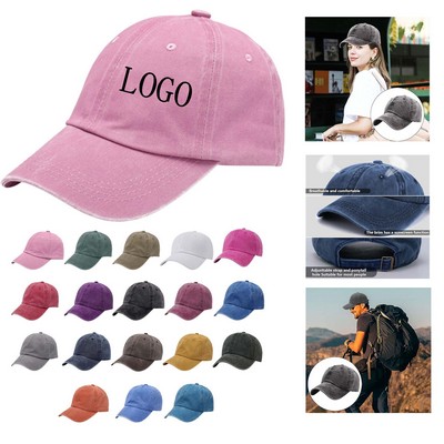 Vintage Washed Distressed Adjustable Baseball Cap