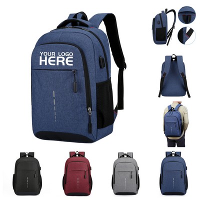 USB Charging Laptop Backpack with Reflective Strips
