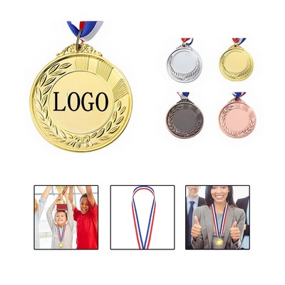 Personalized Three Color Achievement Medal