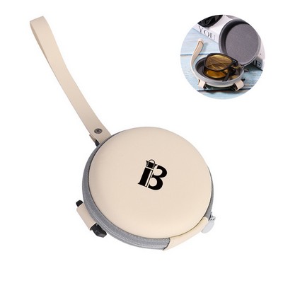 Portable Foldable Round Sunglasses Bag