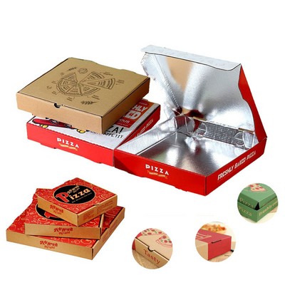 Customized Full Color Aluminum Foil Insulated Pizza Food Packaging Box