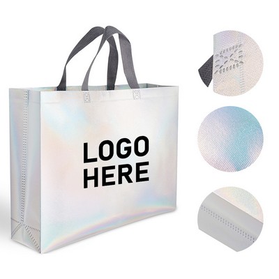 Iridescent Non-Woven Tote Bag