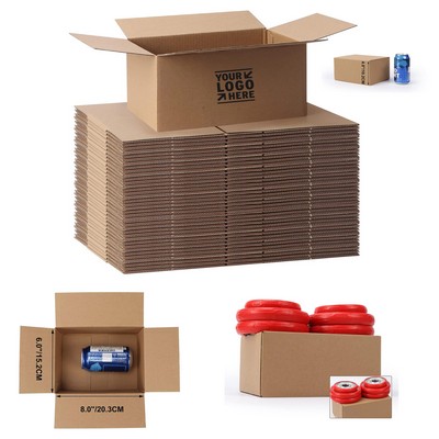 Rectangular 8x6x4" Shipping Corrugated Cardboard Mailing Packaging Box