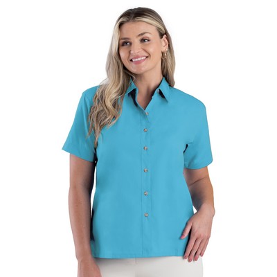 Blue Generation - Women's Pocketless Short Sleeve Superblend Poplin Shirt