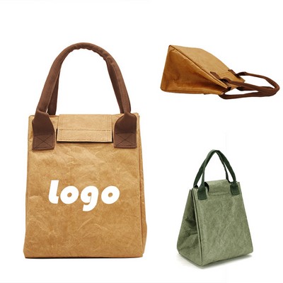 Water-Resistant Tyvek Thermal Lunch Bag with Handle