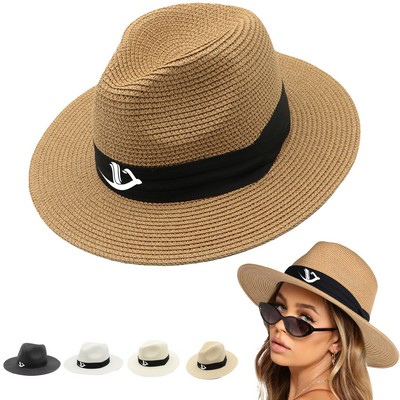 Woven Flat Top Straw Hat