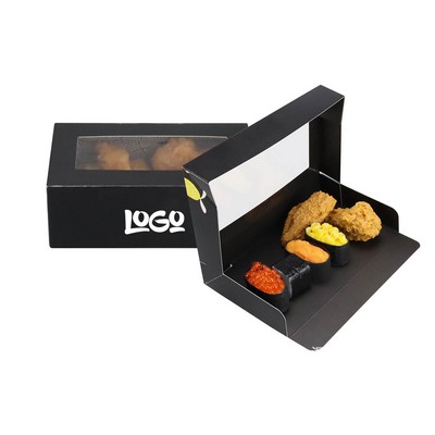 Custom Transparent Window Flip Sushi Box