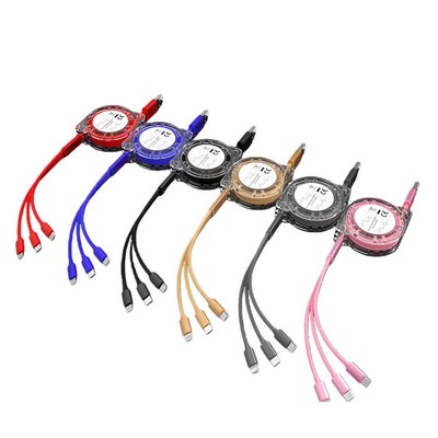 3" 1 Retractable USB Charging Cord