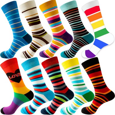 Stripe Pattern Cotton Socks