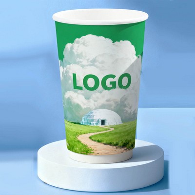 Full Color Imprint 16 OZ Recycled Double Wall Insulated Paper Cup