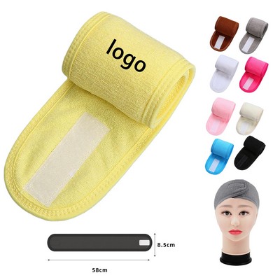 Soft Adjustable Microfiber Face Wash Headband