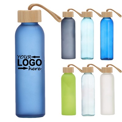 17oz Frosted Glass Water Bottle
