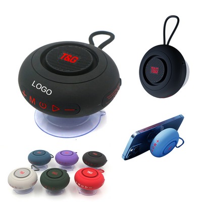 Portable Waterproof Mini Wireless Bluetooth Shower Speaker with Suction Cup