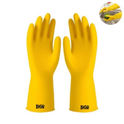 Kitchen Latex Rubber Waterproof Cleaning Gloves