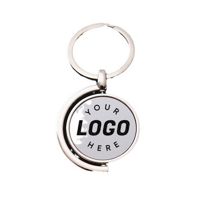 Semi-Circle Metal Rotate Keyring Spinning Keychain