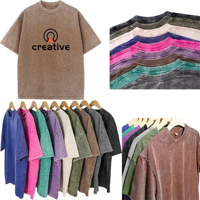 Men's Vintage Crew Neck Short-Sleeve T-Shirt