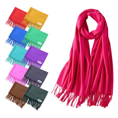 Winter Long Pashmina Wrap Shawl Scarf W/Fringes