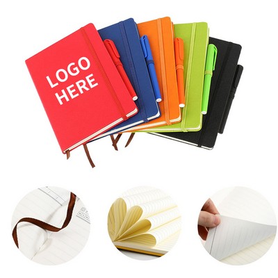 A5 Ruled Executive Notebook with Pen