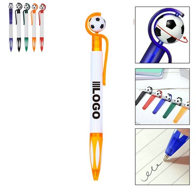 Plastic Soccer Ballpoint Football Retractable Pen