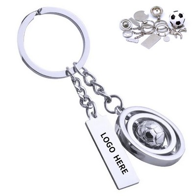 Revolving Soccer Ball Keyring