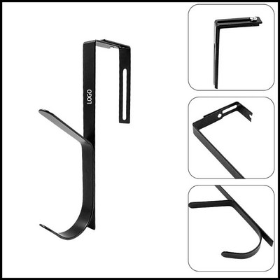 Double Layer Black Durable Over the Door Metal Adjustable Hooks
