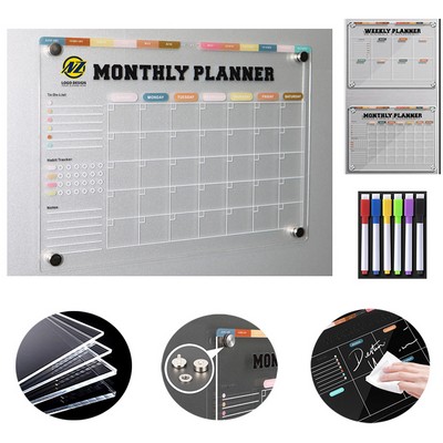 A4 Monthly Weekly Dry Erase Magnetic Board