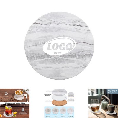 Marble Style Ceramic Coaster