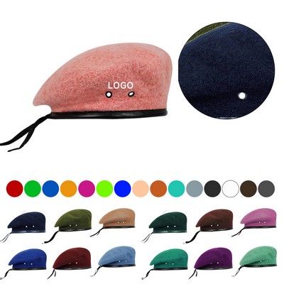Adjustable Wool Military Beret