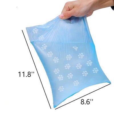 Pet HDPE Cleanup Dog Poop Bags w/Pawprint