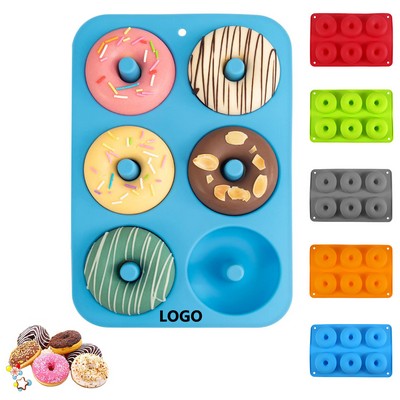 Food-Grade Silicone Donut Mold (6-Cavity)