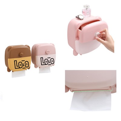 No-Drill Tissue Box Storage Shelf