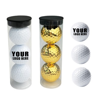 Golf Tube Ball Set Three Ball Pack