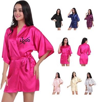 Elegant Silk-Feel Nightgown