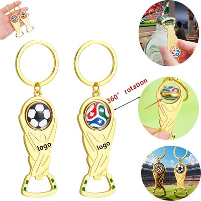 2026 World Cup Rotating Soccer Bottle Opener Keychain