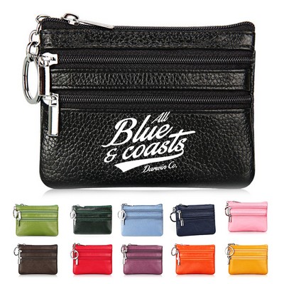 Leather Key Chain Coin Wallet