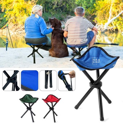 8.26" Customizable Travel Folding Camping Tripod Stool Chair