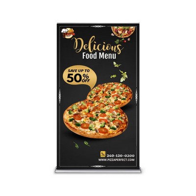 Silverstep 48" x 80" Retractable Banner Stand (Graphic only)