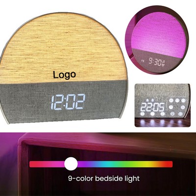 Fabric Sunrise Alarm Clock with Multifunctional Speaker