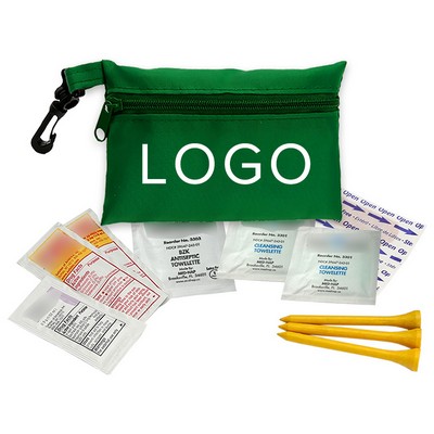 5" Bright Polyester Golf Tote Kit W/ Hang Clip