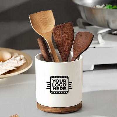 Ceramic Rotating Utensil Holder Kitchen Counters