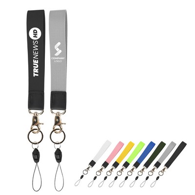 Custom 1" Wide Polyester Wristlet Keychain