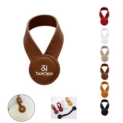 8 3/4" Pu Leather Magnetic Hat Clip