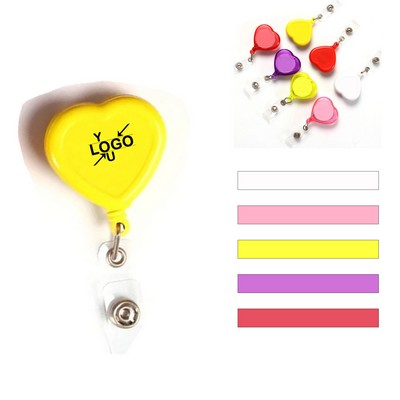 Heart Retractable Badge Reel