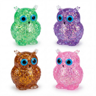 Owl Maltose TPR Squeeze Toy High-Density Syrup Filled Bird Fidget Slow Rebound Soft Rubber