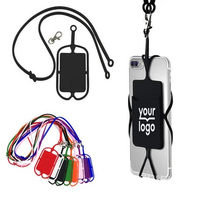Silicone Lanyard Phone Wallet