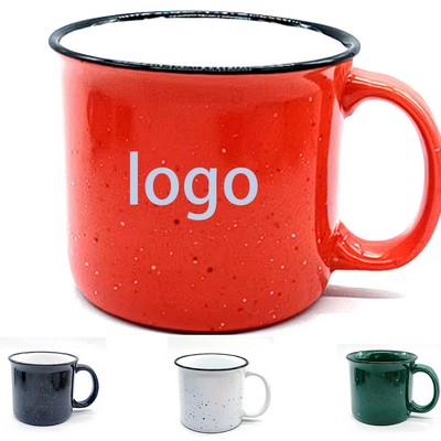 Professional 15oz Heavy Duty Ceramic Campfire Mug With Wide Rim