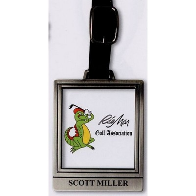 Color Magic Bag Tag w/ Genuine Leather Strap