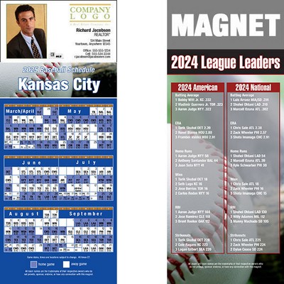 Kansas City Pro Baseball Schedule Magnet (3 1/2"x8 1/2")